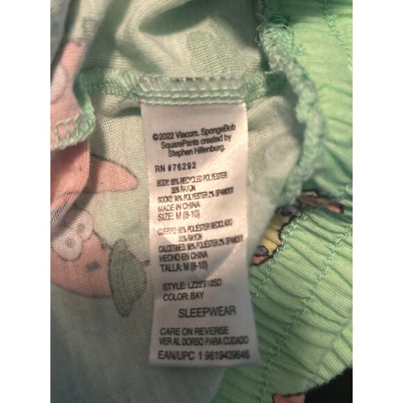 GUC Spongebob Squarepants Women's Summer Pajamas 2 Piece Size M (8-10) - Picture 3 of 6